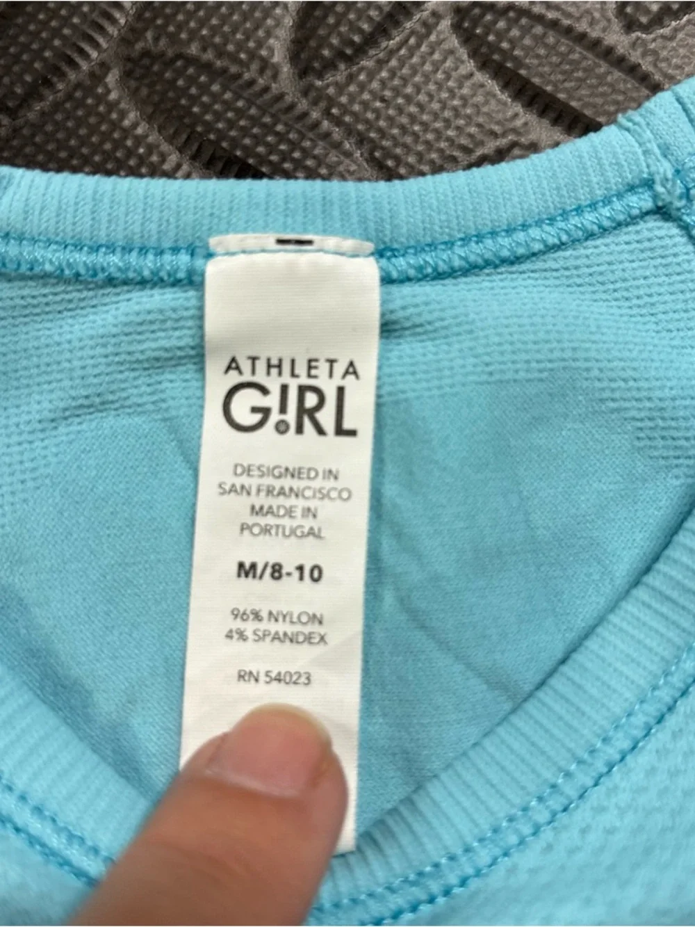 Athleta Girl Blue Athletic Tee Shirt Size M 8-10 Activewear